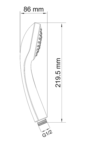 Лейка душевая WasserKRAFT  A001  