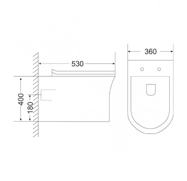 Унитаз навесной Mirsant FLY   