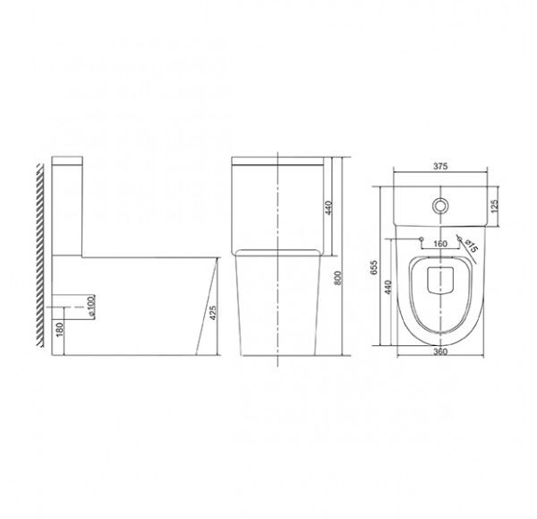 Унитаз-компакт Mirsant TORR   