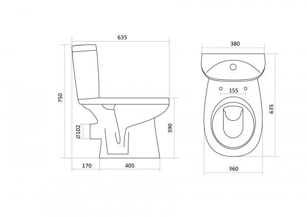 Унитаз-компакт Santek АНИМО 1.WH30.2.135   Унитаз-компакт Santek АНИМО 1.WH30.2.135