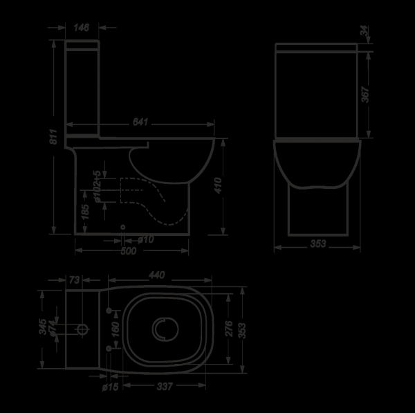 Унитаз-компакт Sanita luxe QUADRO QDRSLCC01151022  