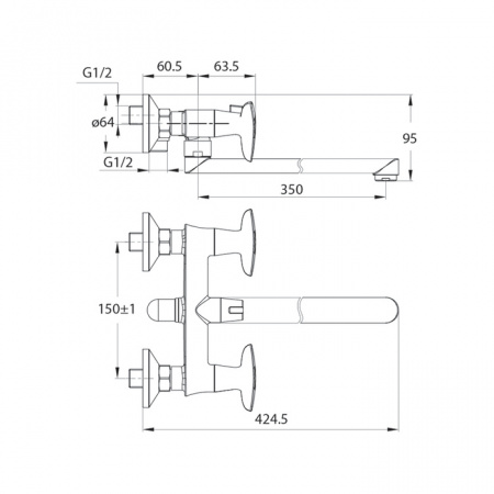 Смеситель IDDIS COPTER COPSBL2i10WA универсальный 