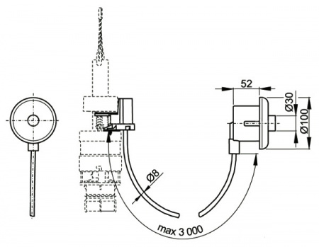 Клавиша для инсталляции Alcaplast  MPO11  