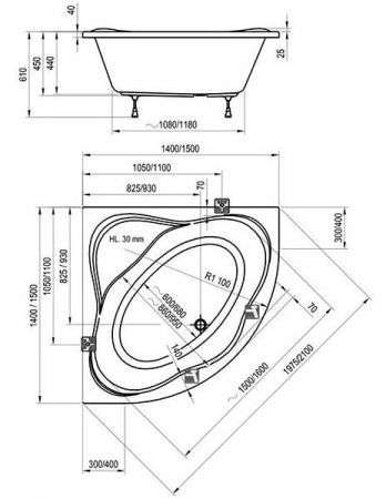 Ванна акриловая Ravak NEWDAY C661000000  