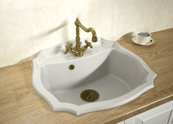 Мойка кухонная керамогранитная Florentina ЭМИЛИЯ 640 20.355.D0640.302 64*55 см. антрацит