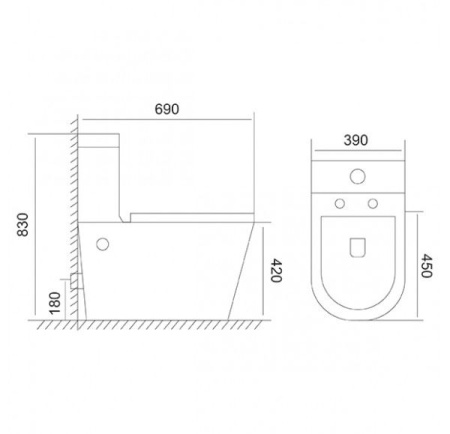 Унитаз-компакт Mirsant PANDORA   
