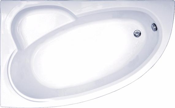 Ванна акриловая BAS САГРА В 00031 160x100 см. левая  Ванна акриловая BAS САГРА В 00031 160x100 см. левая