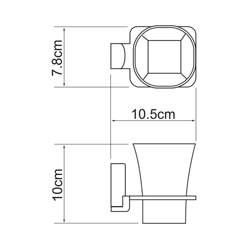 Стакан навесной WasserKRAFT LEINE K-5028  