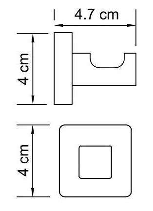 Крючок двойной WasserKRAFT LIPPE K-6523   Крючок двойной WasserKRAFT LIPPE K-6523