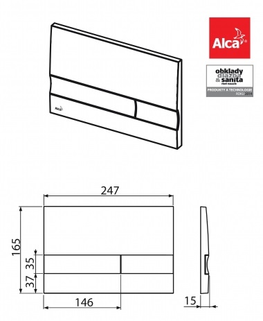 Клавиша для инсталляции Alcaplast  M1721  