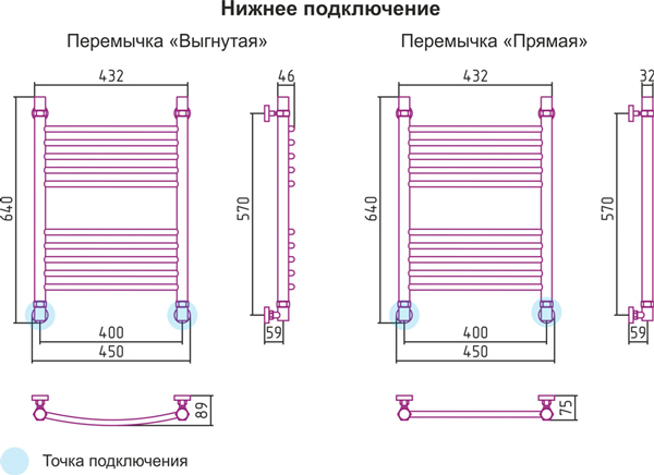 Полотенцесушитель водяной Сунержа БОГЕМА+ 00-0220-6040 600х400 