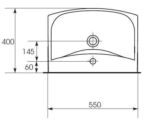 Раковина Cersanit CARINA S-UM-CAR55/1-w 55 