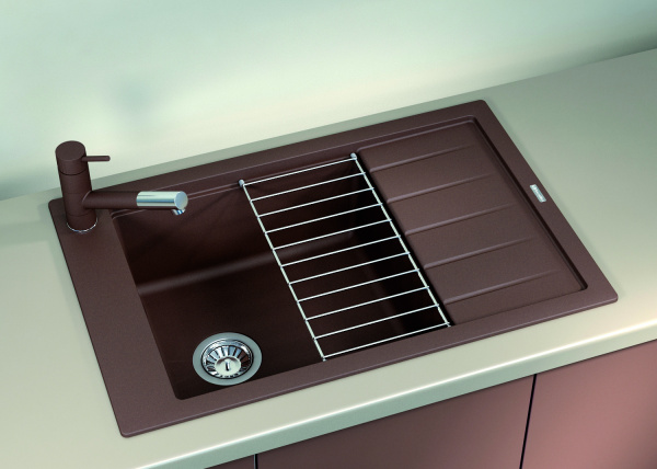 Мойка кухонная керамогранитная Florentina ЛИПСИ 780P 20.275.D0780.302 78*51 см. антрацит