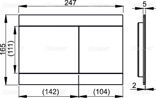 Клавиша для инсталляции Alcaplast  FUN  
