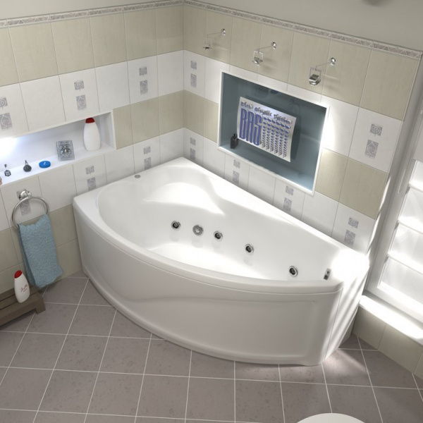 Ванна акриловая BAS НИКОЛЬ В 00027 170x102 см. левая  Ванна акриловая BAS НИКОЛЬ В 00027 170x102 см. левая