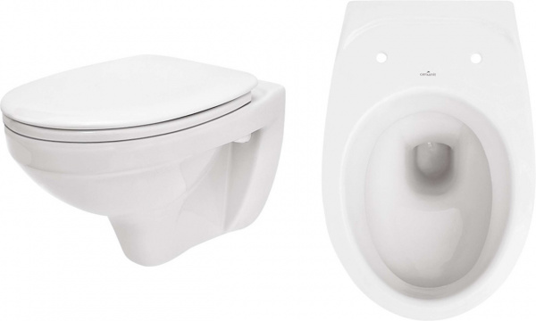 Унитаз навесной Cersanit DELFI S-SET-DEL/Black/TPL/Cg-w в комплекте с инсталляцией 