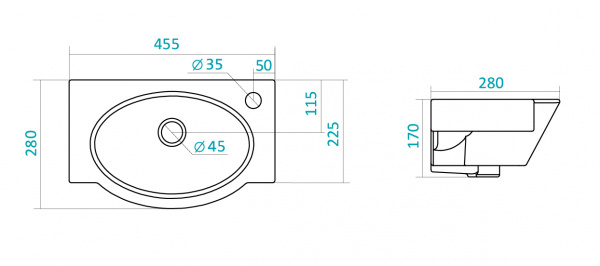 Раковина Santek ФОРУМ 1.WH11.0.545  