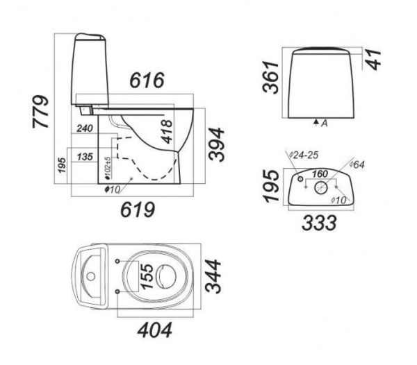 Унитаз-компакт Sanita luxe BEST BSTSLCC06100522   Унитаз-компакт Sanita luxe BEST BSTSLCC06100522