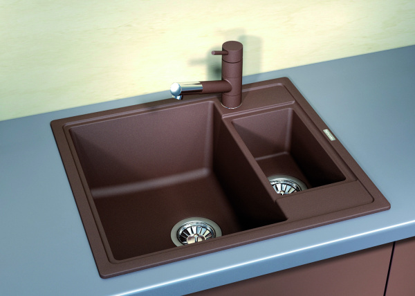 Мойка кухонная керамогранитная Florentina ЛИПСИ 580K 20.210.D0580.305 58*51 см. грей